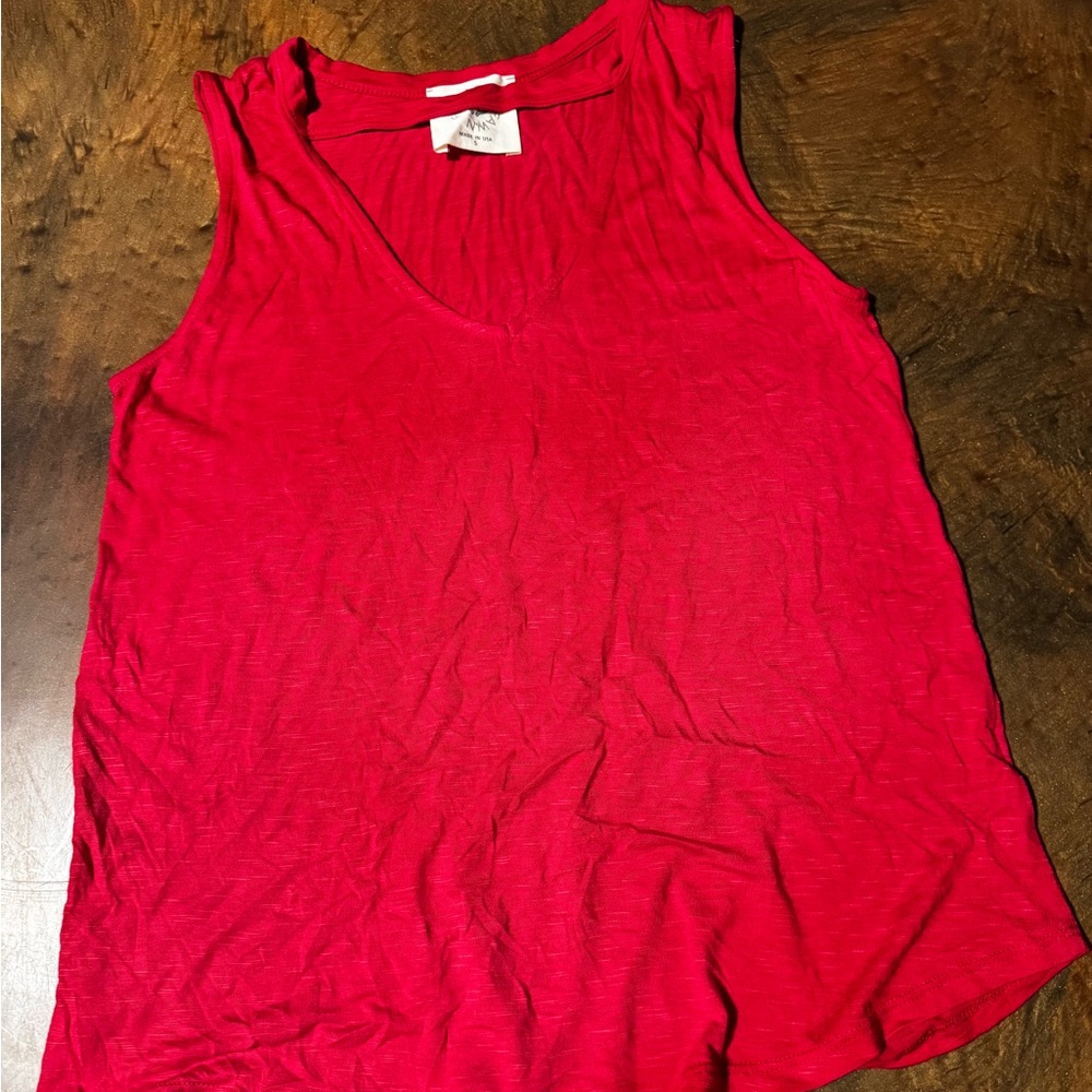 Fantastic Fawn Vibrant Red Tank Top